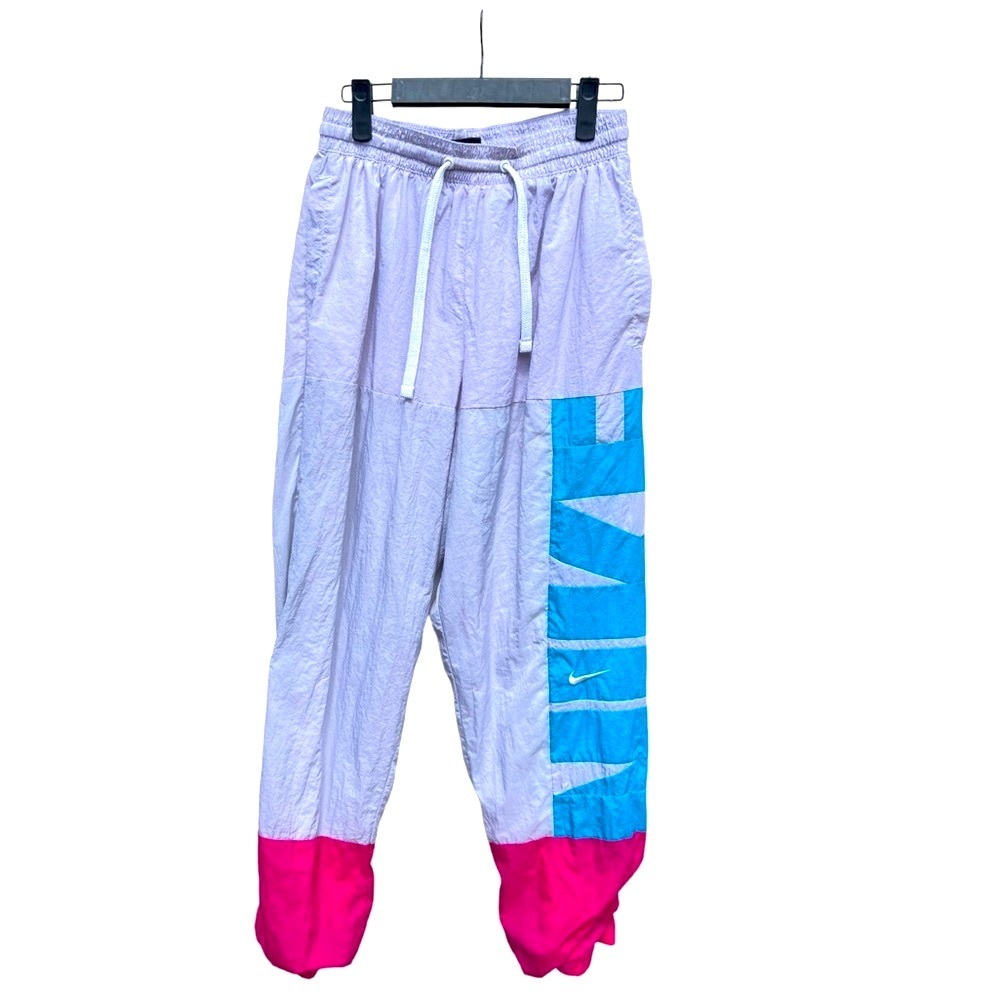 Nike Y2K bright parachute baggy logo pant VTG jogger medium windbreaker tight